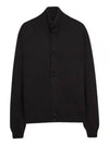 Wool Silk Turtleneck Cardigan Black - TOM FORD - BALAAN 1