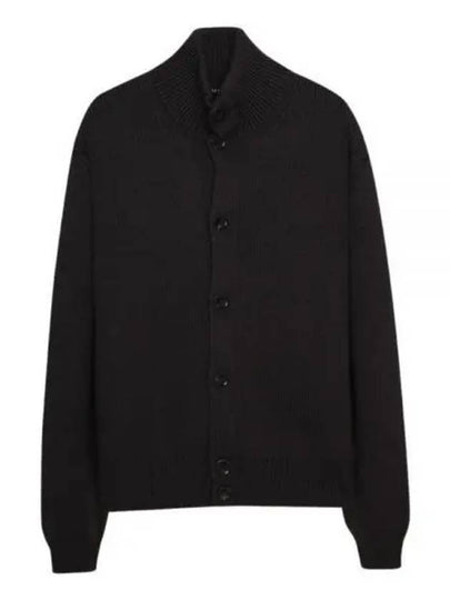 Wool Silk Turtleneck Cardigan Black - TOM FORD - BALAAN 2