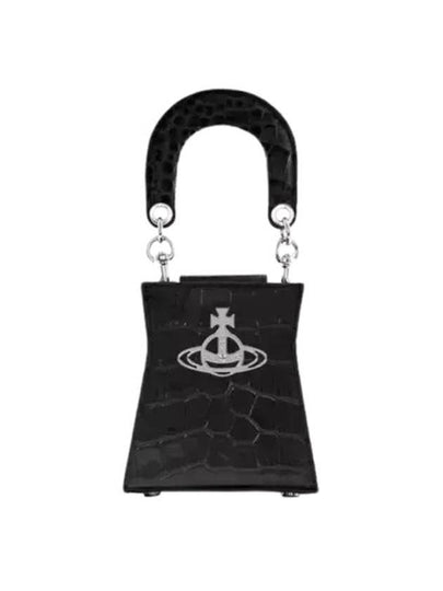 Kelly Small Leather Hand Tote Bag Black - VIVIENNE WESTWOOD - BALAAN 2