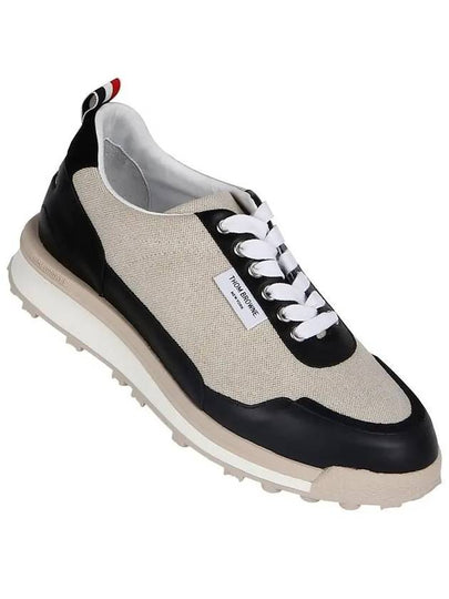 Alumni Panel Lace-Up Low-Top Sneakers White - THOM BROWNE - BALAAN 2