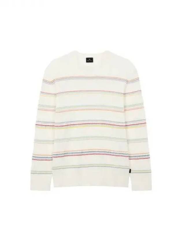 Sseudday Max PS Stripe Pattern Crew Neck Sweater Cream 271941 - PAUL SMITH - BALAAN 1