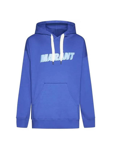 Miley Logo Cotton Hoodie Blue - ISABEL MARANT - BALAAN 1