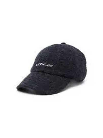 Embroidered Logo Tweed Ball Cap Dark Blue - GIVENCHY - BALAAN 2