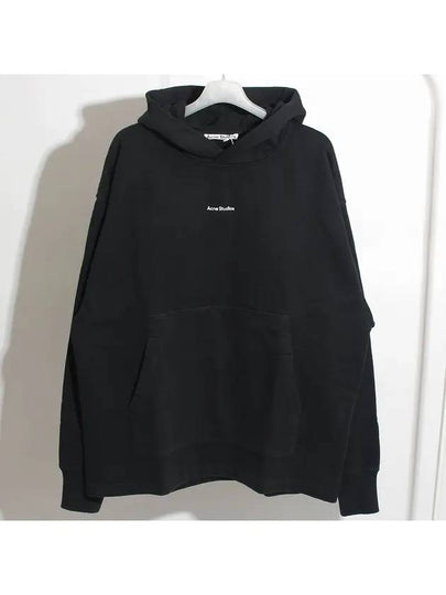 Logo Print Oversized Fit Hoodie Black - ACNE STUDIOS - BALAAN 2