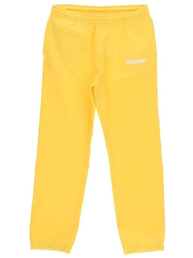 Le Jogging Logo Print Cotton Track Pants Yellow - JACQUEMUS - BALAAN 1