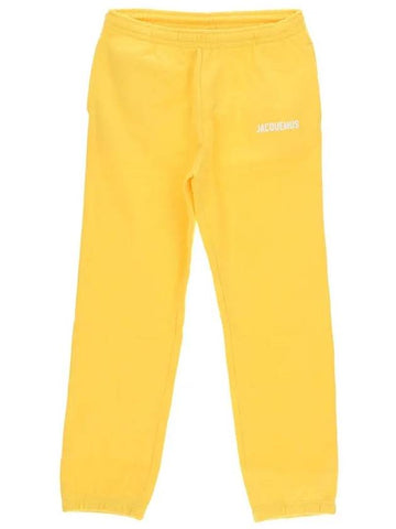 Le Jogging Logo Print Track Pants Yellow - JACQUEMUS - BALAAN.