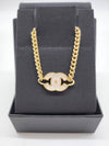 White CC logo gold chain choker necklace ABD830 - CHANEL - BALAAN 2