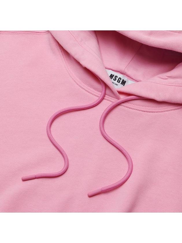 Maxi Logo Cotton Hoodie Pink - MSGM - BALAAN 5