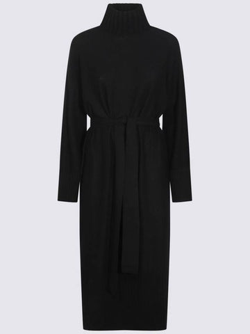 Antonelli Black Wool Blend Dress - ANTONELLI - BALAAN 1