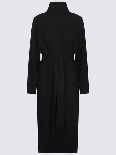 Antonelli Black Wool Blend Dress - ANTONELLI - BALAAN 1