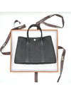 Garden Party 30 Bag Negonda Palladium Noir Black - HERMES - BALAAN 4