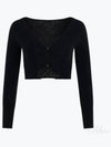 Le Alzou Cropped Mohair Cardigan Black - JACQUEMUS - BALAAN 2