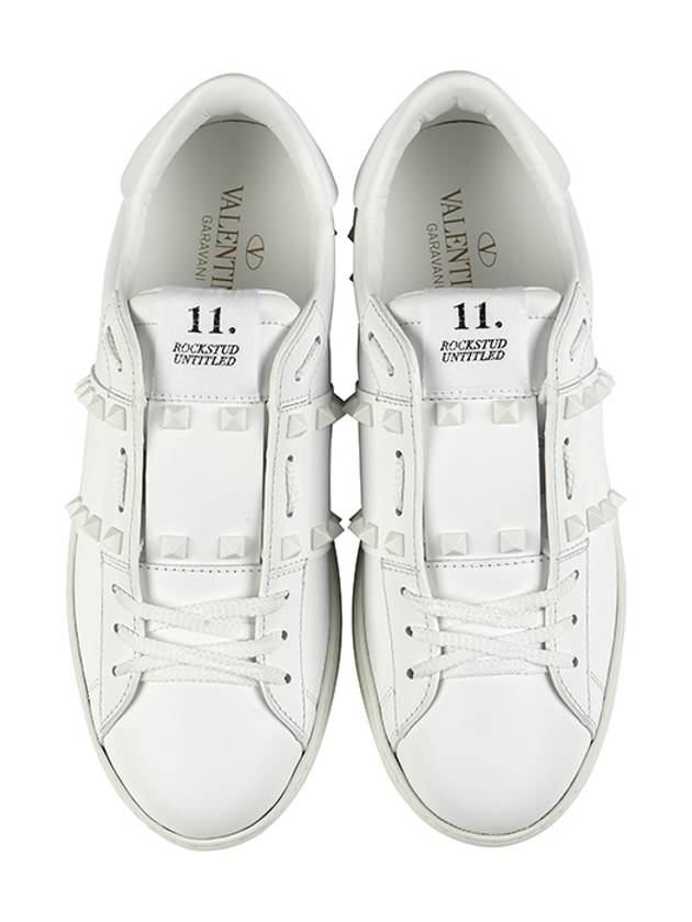 Rockstud Untitled Low-Top Sneakers White - VALENTINO - BALAAN 2