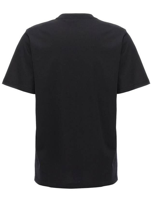 Logo Print Crew Neck Cotton Short Sleeve T-Shirt Black - BURBERRY - BALAAN 3