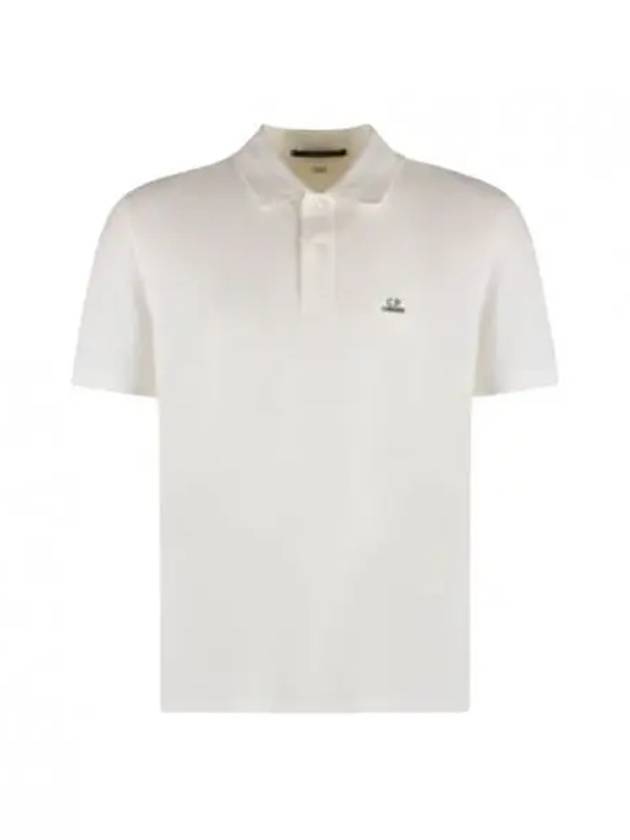 Stretch Piquet Regular Polo Shirt White - CP COMPANY - BALAAN 2