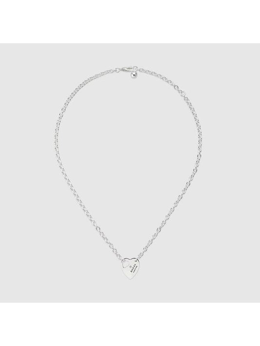 Trademark Chain Pendant Necklace Silver - GUCCI - BALAAN 2