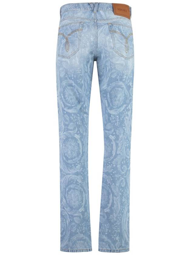 Denim Straight Pants 1007837 1A076611D380 Light Blue - VERSACE - BALAAN 3