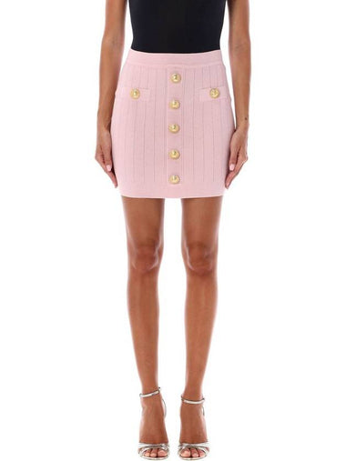 Balmain Knit Skirt With Buttons - BALMAIN - BALAAN 1