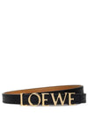 Logo Buckle Smooth Calfskin Belt Black - LOEWE - BALAAN 2