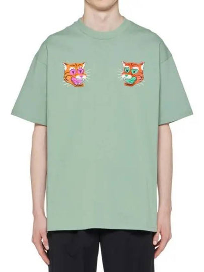 Colorful Graphic Short Sleeve T-Shirt Green - ONITSUKA TIGER - BALAAN 2