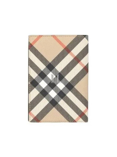 Check Passport Wallet Beige - BURBERRY - BALAAN 2