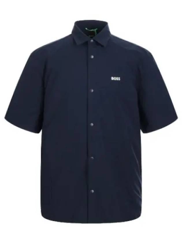 boss snap button short sleeve shirt - HUGO BOSS - BALAAN 1