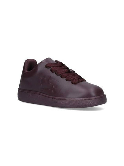 Leather Box Low Top Sneakers Brown - BURBERRY - BALAAN 2