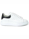 Oversized Leather Black Tab Low Top Sneakers White - ALEXANDER MCQUEEN - BALAAN 7