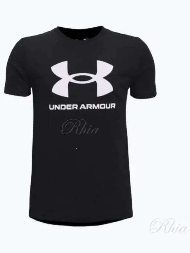 UA Sportsstyle Logo Short Sleeve T-Shirt Black - UNDER ARMOUR - BALAAN 2