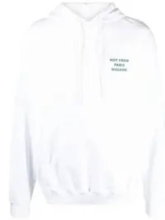 Slogan Logo Cotton Hoodie White - DROLE DE MONSIEUR - BALAAN 1