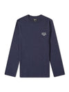 Men's Oliver Logo Long Sleeve T-Shirt Navy - A.P.C. - BALAAN 1