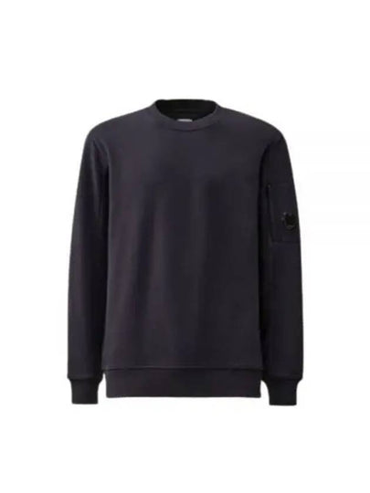 Diagonal Raised Fleece Sweatshirt Navy - CP COMPANY - BALAAN 2