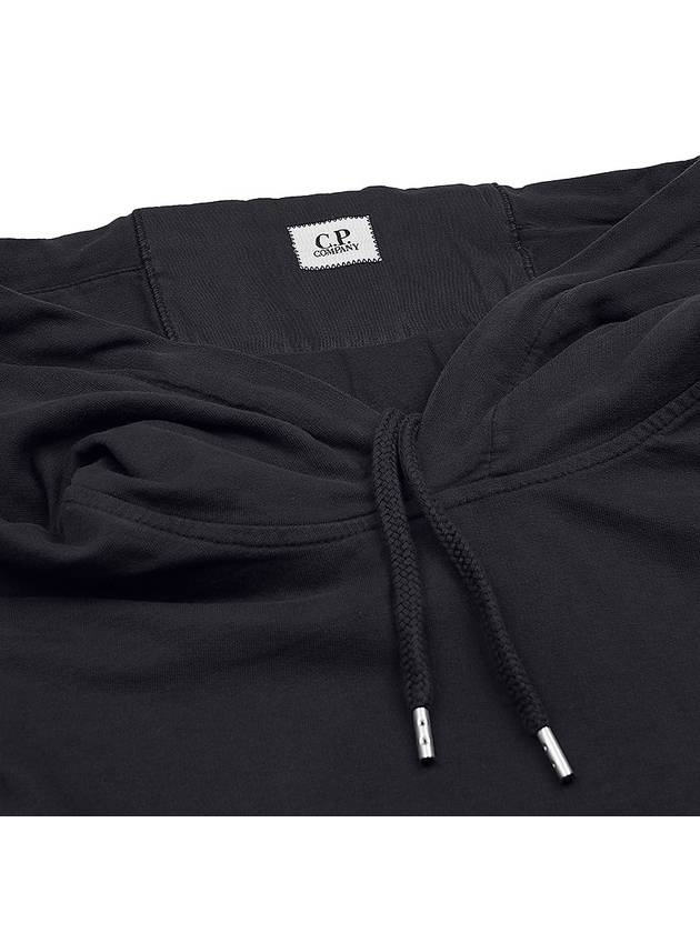 Men's Lens Wappen Fleece Hoodie Black - CP COMPANY - BALAAN 5