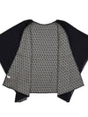 Gancini Wool Cape Black - SALVATORE FERRAGAMO - BALAAN.