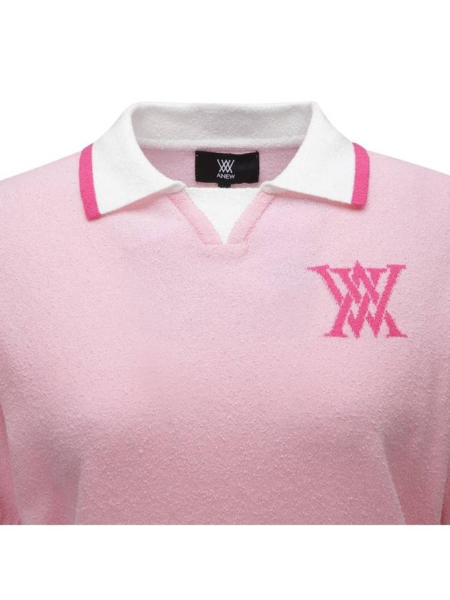 WOMEN CHEST BIG LOGO COLLAR SHORT SWEATERLP - ANEWGOLF - BALAAN 3