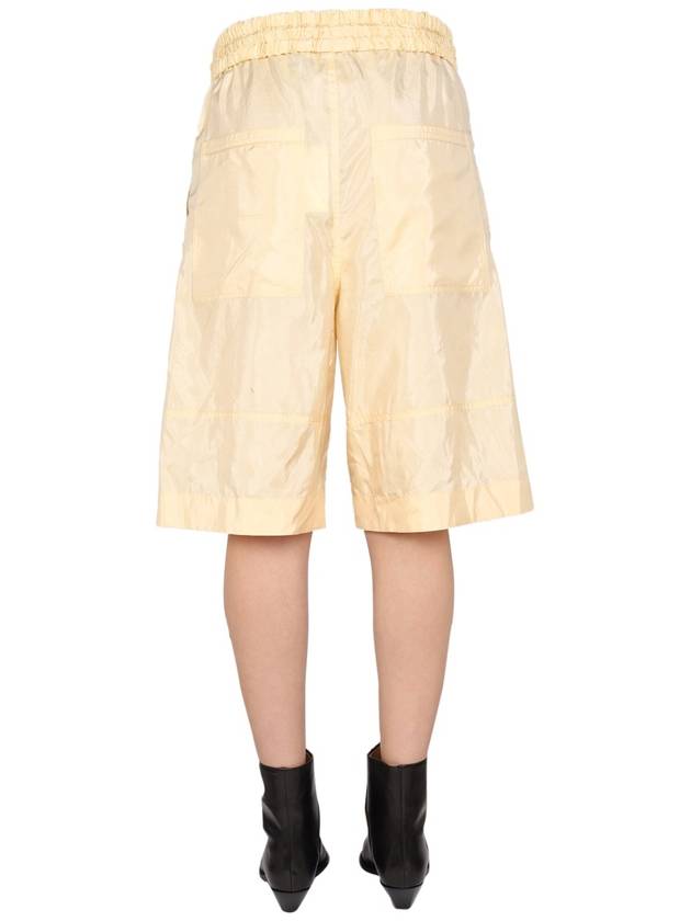 Women's Silk Bermuda Shorts Light Yellow - ISABEL MARANT - BALAAN 5