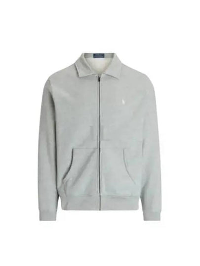 Embroidered Pony Logo Zip-Up Jacket Grey - POLO RALPH LAUREN - BALAAN 2