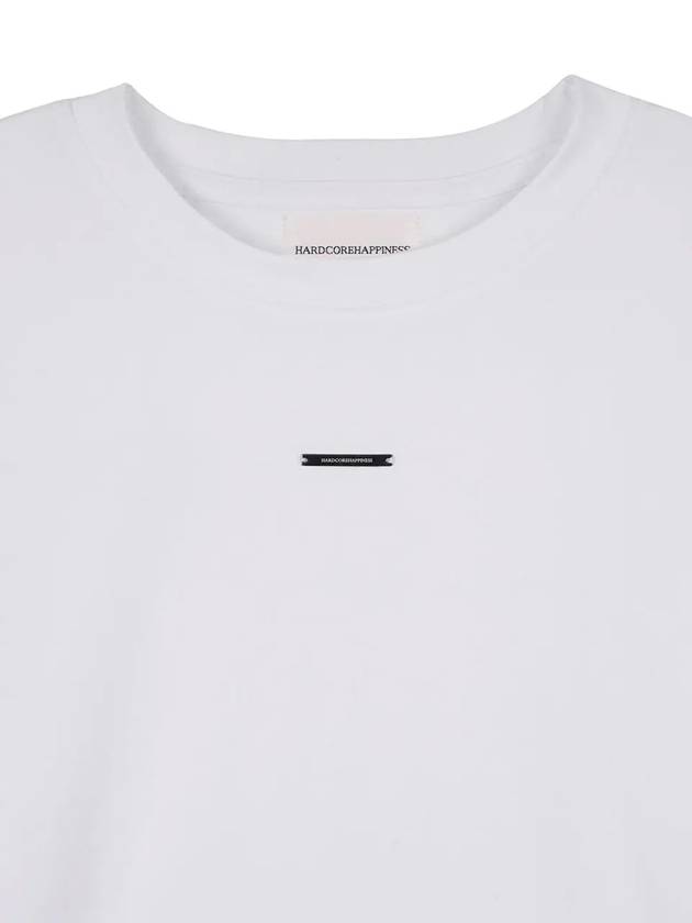 Basic semicrop round tshirt_white - HARDCORE HAPPINESS - BALAAN 5