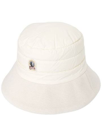 Logo Patch Padded Bucket Hat White - PARAJUMPERS - BALAAN 1