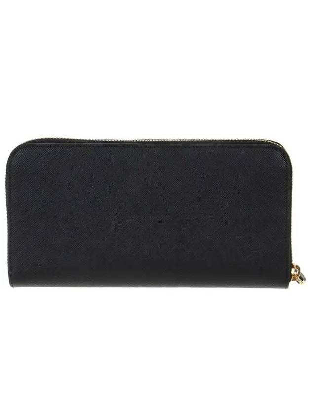 Saffiano Triangle Logo Long Wallet Black - PRADA - BALAAN 5