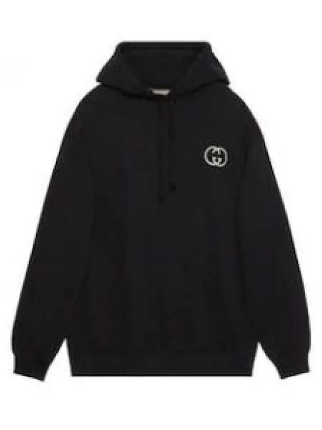 Cotton Jersey Hoodie Black - GUCCI - BALAAN 2