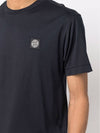 Logo Patch Short Sleeve T-Shirt Navy - STONE ISLAND - BALAAN 9