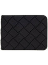 Intrecciato Rubber Half Wallet Black - BOTTEGA VENETA - BALAAN 2