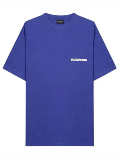 Logo embroidered short sleeved t shirt - BALENCIAGA - BALAAN 1