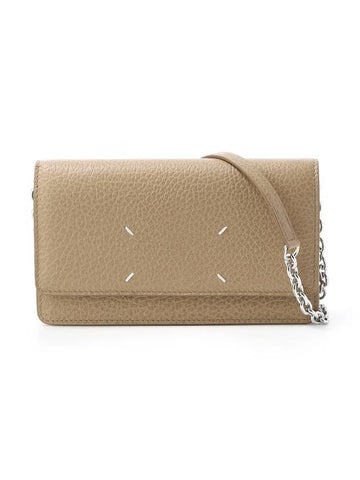 Stitch Large Chain Long Wallet Beige - MAISON MARGIELA - BALAAN 1