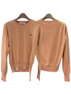 Women's Bea Logo Bea Knit Top Beige - VIVIENNE WESTWOOD - BALAAN.