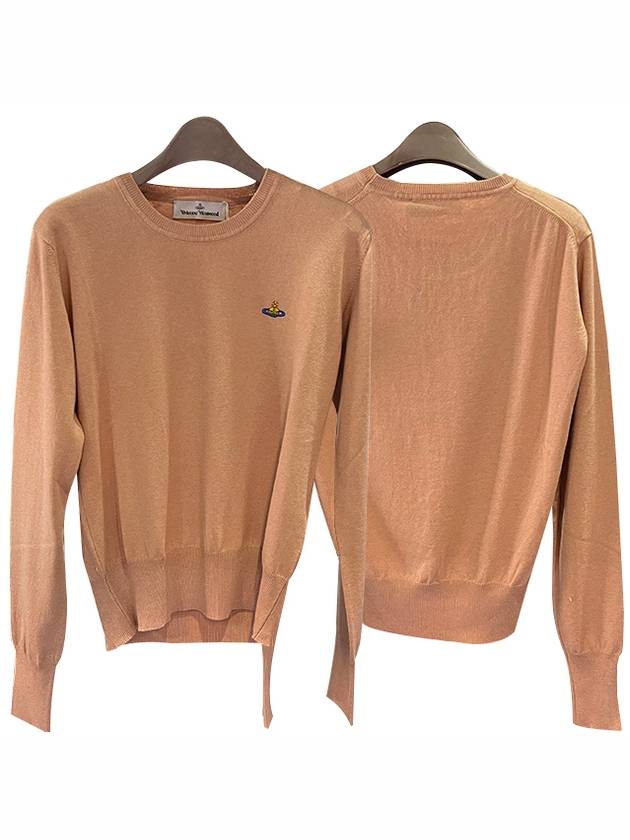 Women's Bea Logo Bea Knit Top Beige - VIVIENNE WESTWOOD - BALAAN.