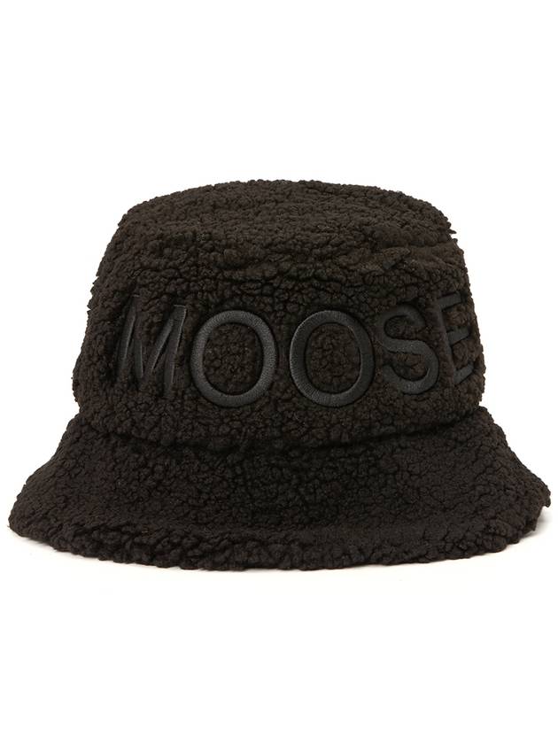 Cobble Embroidered Logo Bucket Hat Black - MOOSE KNUCKLES - BALAAN 3