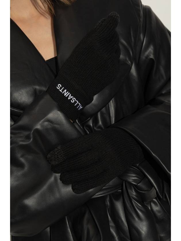 AllSaints Logo Gloves, Women's, Black - ALLSAINTS - BALAAN 2