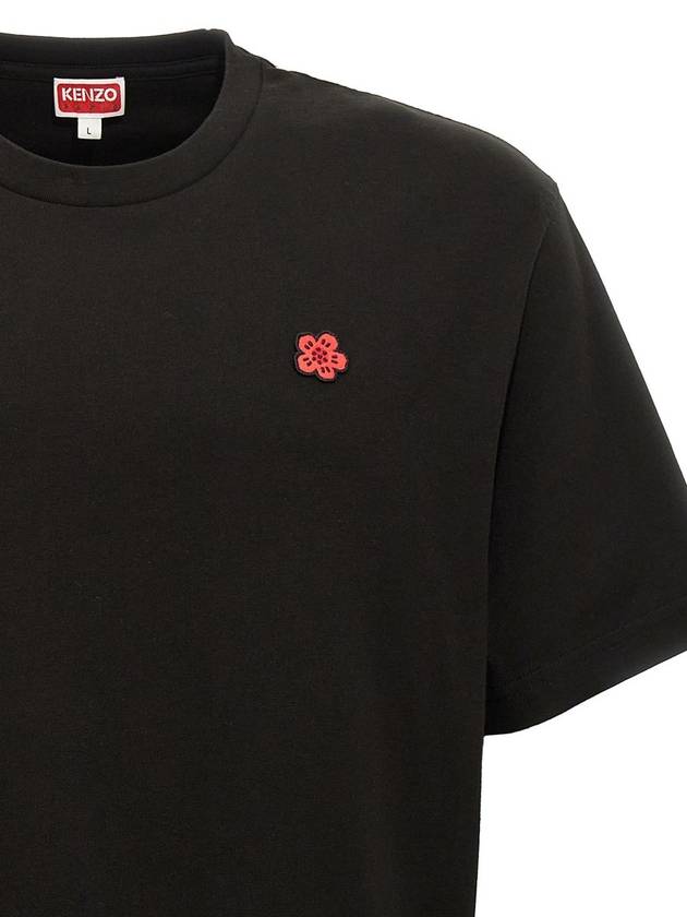 Boke Classic Cotton Short Sleeve T-Shirt Black - KENZO - BALAAN 4